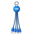 OD 3.5mm 3 In 1 Universal Usb Charging Cable Multi Pin Keychain Design